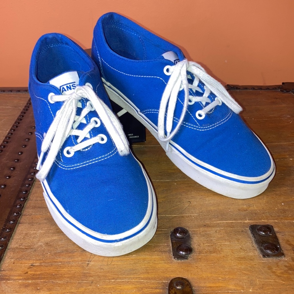 Vans blue and white sneakers